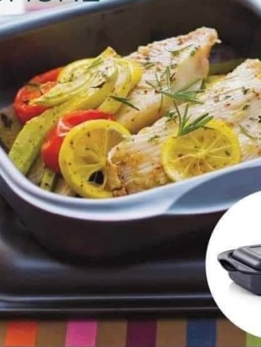 Tupperware UltraPro 2L Square Casserole Pan Black 2 Qt Oven Microwave 3657A-2